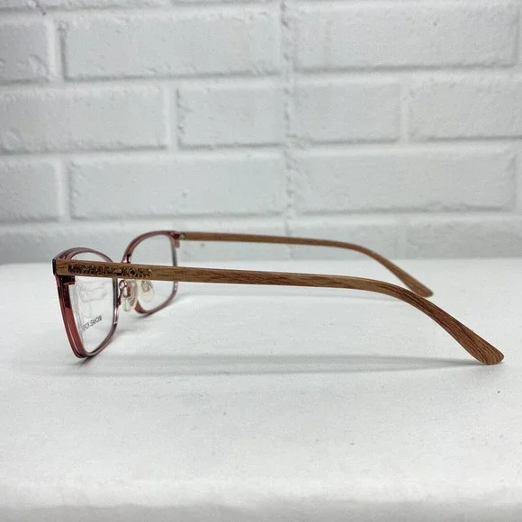 Michael Kors MK-HT-0074-14 Eyeglasses 55-15-140‎ Maroon Metal and Wood H2506 - Picture 3 of 7